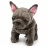 LEAN TOYS Plush Toy French Bulldog Brown 22 cm