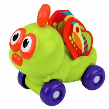 LEAN TOYS Interactive Bee Sensory Car Toy for Toddlers Green