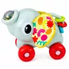 LEAN TOYS Interactive Sensory Toy Elephant Car for Toddlers Gray