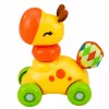 LEAN TOYS Interactive Sensory Toy Giraffe Car For Toddlers Yellow