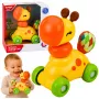 LEAN TOYS Interactive Sensory Toy Giraffe Car For Toddlers Yellow