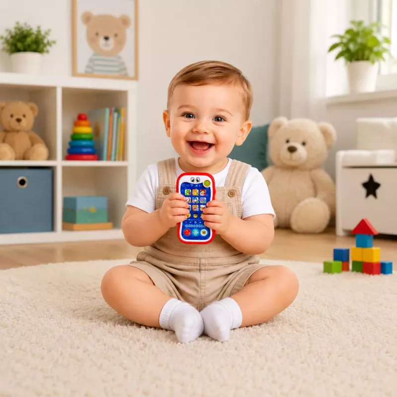 LEAN TOYS Interactive Educational Phone For Toddlers Animal Sounds Lights