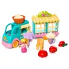 LEAN TOYS Ice Cream Shop Car With Motorized Girl Figure Desserts Blocks Set