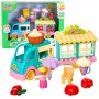 LEAN TOYS Ice Cream Shop Car With Motorized Girl Figure Desserts Blocks Set