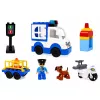 LEAN TOYS City Police Car Set with Motorized Bricks, Figures, Accessories
