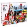 LEAN TOYS Foldable Fire Truck Building Blocks Set with Firefighter Figures, Lights & Sounds, 94 Pieces
