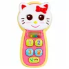 LEAN TOYS Interactive Baby Phone Kitten Mirror Rattle Lights Sound