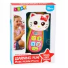 LEAN TOYS Interactive Baby Phone Kitten Mirror Rattle Lights Sound