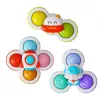 LEAN TOYS Toys for Toddlers Sensory Spinners With Suction Cup Pop-It Colorful 3 pcs