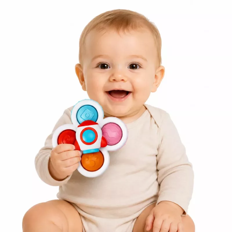 LEAN TOYS Toys for Toddlers Sensory Spinners With Suction Cup Pop-It Colorful 3 pcs