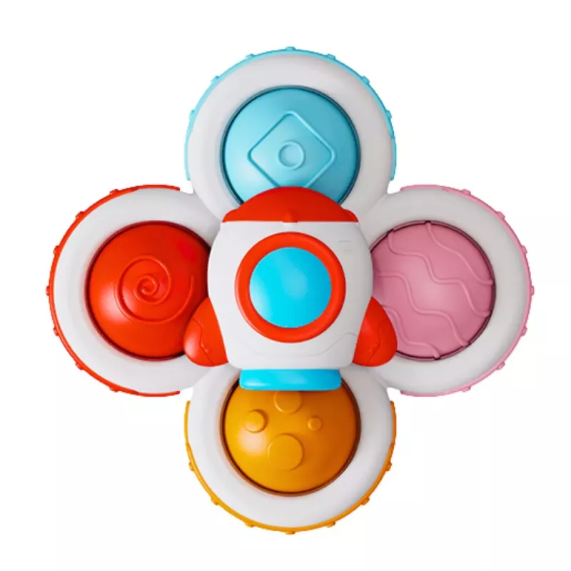 LEAN TOYS Toys for Toddlers Sensory Spinners With Suction Cup Pop-It Colorful 3 pcs