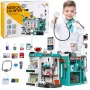 LEAN TOYS Large Medical Set Medical Table Doctor Lights Sounds Accessories 77pcs