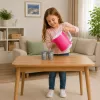 LEAN TOYS Children's Kettle with Cups Set Cooking Sounds Lights Pink