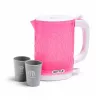 LEAN TOYS Children's Kettle with Cups Set Cooking Sounds Lights Pink