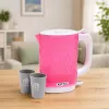 LEAN TOYS Children's Kettle with Cups Set Cooking Sounds Lights Pink