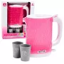 LEAN TOYS Children's Kettle with Cups Set Cooking Sounds Lights Pink
