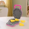 LEAN TOYS Waffle Maker for Kids - Waffles with Color Changing Lights and Sounds - Pink