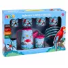 LEAN TOYS Tea Set with Parrots, Metal, Exotic Pattern, 12 pcs.