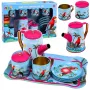 LEAN TOYS Tea Set with Parrots, Metal, Exotic Pattern, 12 pcs.