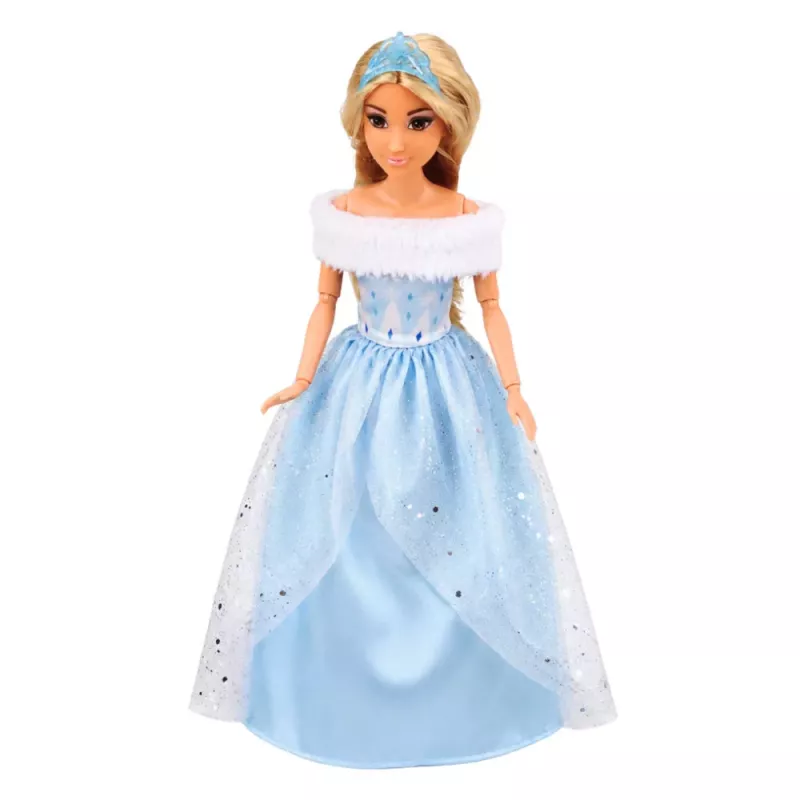 LEAN TOYS Anlily Doll on a White Horse Princess in a Blue Dress Accessories