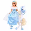 LEAN TOYS Anlily Doll on a White Horse Princess in a Blue Dress Accessories
