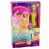 LEAN TOYS Anlily Doll in Yellow Dress with Kitten Garden Furniture Umbrella Accessories