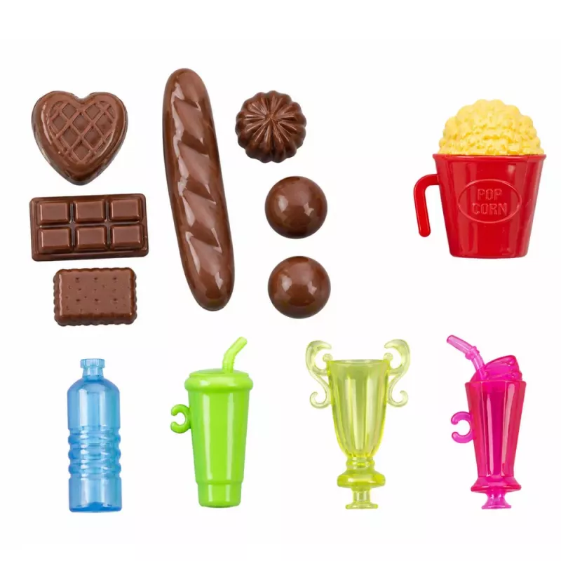 LEAN TOYS Anlily Doll Saleswoman with Drinks and Snacks Stand Accessories Set