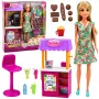LEAN TOYS Anlily Doll Saleswoman with Drinks and Snacks Stand Accessories Set