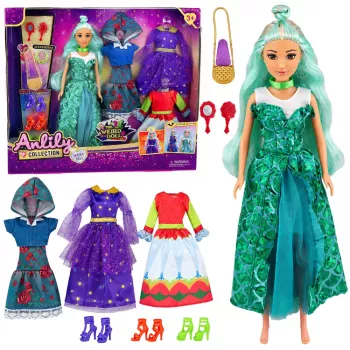 LEAN TOYS Anlily Weird Doll with Fantasy Costumes, Dresses, Accessories, Shoes