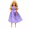 LEAN TOYS Anlily Fashion Doll in Purple Dress with Hearts and Purse Accessories Set