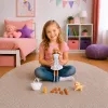 LEAN TOYS Anlily Doll with Dog, Floral Dress, Bag, Snacks, Accessories Set