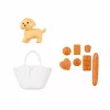 LEAN TOYS Anlily Doll with Dog, Floral Dress, Bag, Snacks, Accessories Set