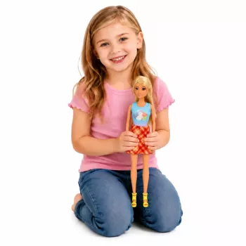 LEAN TOYS Anlily Doll with White Rabbit and Carrots Carrot Stand Set