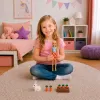 LEAN TOYS Anlily Doll with White Rabbit and Carrots Carrot Stand Set