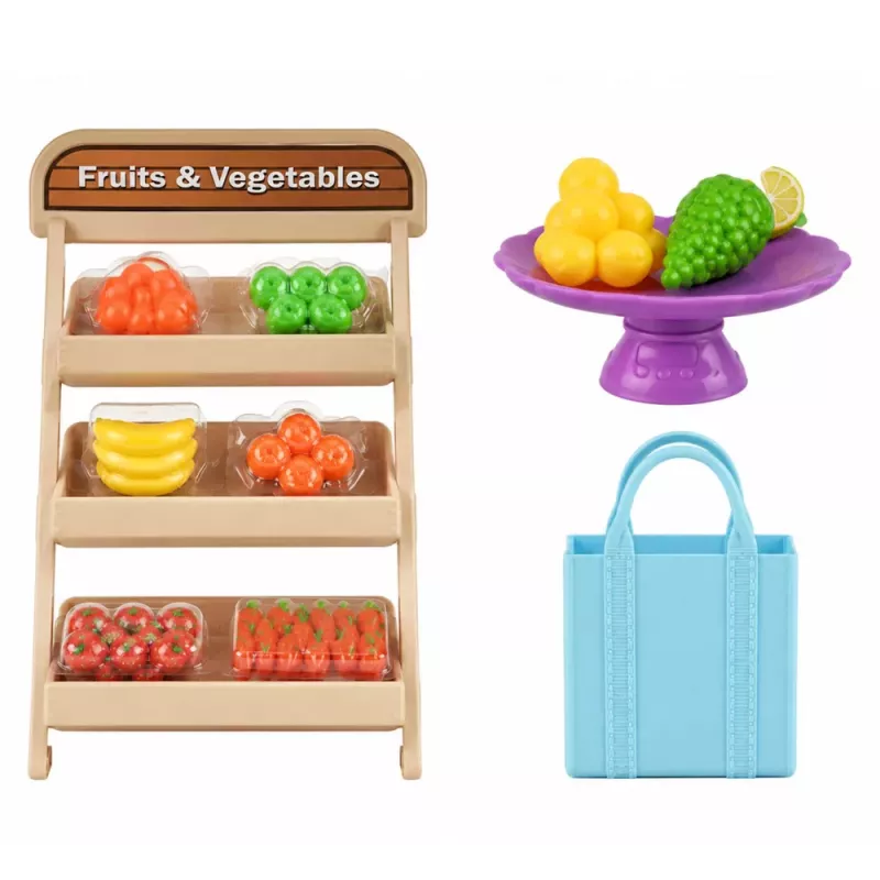 LEAN TOYS Anlily Doll Vegetable and Fruit Seller Shop Accessories Set