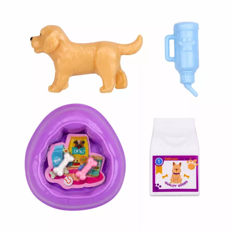 LEAN TOYS Anlily Doll with Pet Dog Puppy Accessories Bed Set