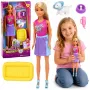 LEAN TOYS Anlily Doll with a White Dog in a Collar, Bed, and Accessories Set