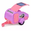 LEAN TOYS Off-Road Vehicle with Camper Sounds Pink Travel Set