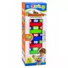 LEAN TOYS Skill Game Tower of Blocks with Eyelets Dice Colorful 30 pcs