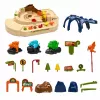 LEAN TOYS Interactive Manual Arcade Track with Dinosaurs 8 Challenges Vehicles