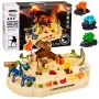 LEAN TOYS Interactive Manual Arcade Track with Dinosaurs 8 Challenges Vehicles