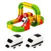 LEAN TOYS Magnetic Track With Electric Train 3D Creative Construction 67 pcs.