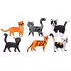 LEAN TOYS Creative Set of Sewing Plush Toys Felt Cats Plushies DIY 6 pcs.