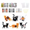 LEAN TOYS Creative Set of Sewing Plush Toys Felt Cats Plushies DIY 6 pcs.
