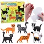 LEAN TOYS Creative Set of Sewing Plush Toys Felt Cats Plushies DIY 6 pcs.