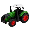 LEAN TOYS Agricultural Tractor with Trailer 1:24 White Green Rubber Wheels
