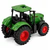 LEAN TOYS Agricultural Farm Tractor Rubber Wheels Green 1:24