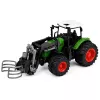 LEAN TOYS Agricultural Farm Tractor with Bale Grabber Rubber Wheels Green 1:24