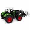 LEAN TOYS Agricultural Farm Tractor with Bale Grabber Rubber Wheels Green 1:24