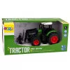 LEAN TOYS Agricultural Farm Tractor with Bale Grabber Rubber Wheels Green 1:24